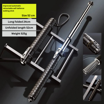 Walking Stick for Hiking - Telescopic Trekking Pole with Anti-Slip Grip