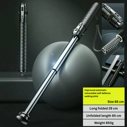 Walking Stick for Hiking - Telescopic Trekking Pole with Anti-Slip Grip