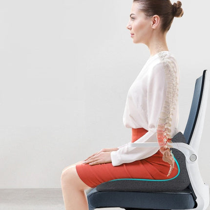 Orthopedic Memory Foam Seat Cushion - L-Shape Coccyx & Spine Support Pad
