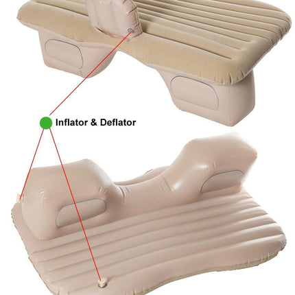 Comfort Travel Car Air Mattress - Electric Pump, Flannel, Compact Fold