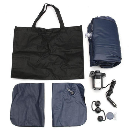 Comfort Travel Car Air Mattress - Electric Pump, Flannel, Compact Fold