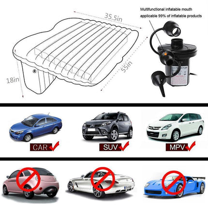 Inflatable Car Bed - T-Support, Back Seat Camping & Road Trip Mattress