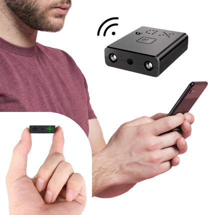 Compact Security Camera - 1080P Night Vision, Loop Recording, WiFi App