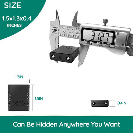 Compact Security Camera - 1080P Night Vision, Loop Recording, WiFi App