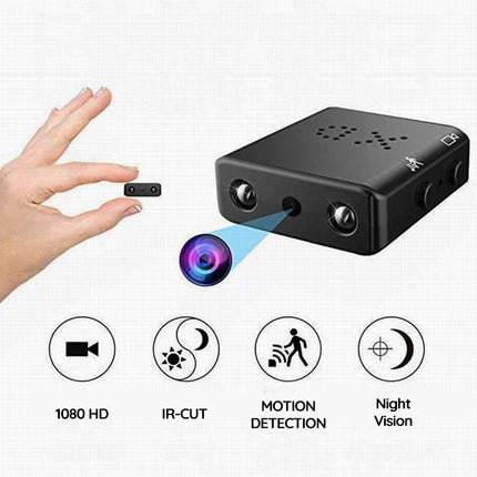 Compact Security Camera - 1080P Night Vision, Loop Recording, WiFi App