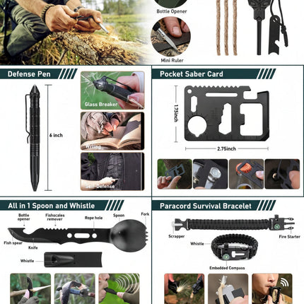 262-Piece Survival Kit - Emergency First Aid & Disaster Preparedness