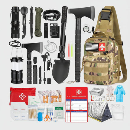 262-Piece Survival Kit - Emergency First Aid & Disaster Preparedness