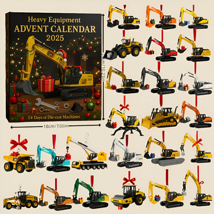Construction Advent Calendar - Die-Cast Toy Trucks and Vehicles Playset