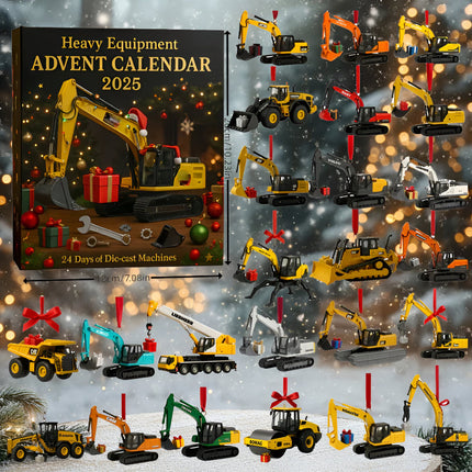 Construction Advent Calendar - Die-Cast Toy Trucks and Vehicles Playset