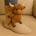 Fluffy Socks with Cute Animal Faces - Plush Non-Slip Winter House Socks