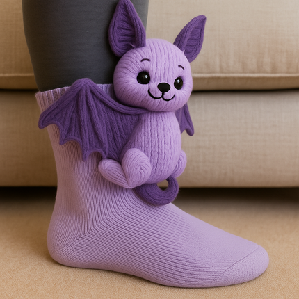 Fluffy Socks with Cute Animal Faces - Plush Non-Slip Winter House Socks