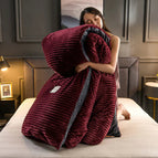 Bordeaux Red / 150×200 cm / 59×79 in - incl. 2 pillowcases