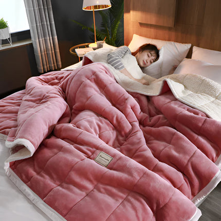 CuddleLux Weighted Blanket - Sherpa-Fleece, Stress Relief, Cozy Warmth