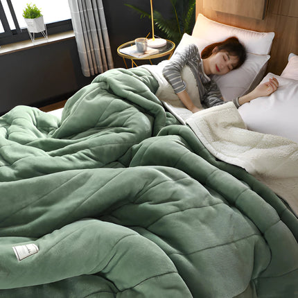 CuddleLux Weighted Blanket - Sherpa-Fleece, Stress Relief, Cozy Warmth