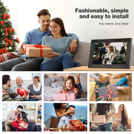 WiFi Digital Photo Frame - 10.1-Inch Touchscreen, Auto-Rotate, Slideshow