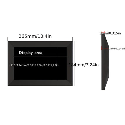 WiFi Digital Photo Frame - 10.1-Inch Touchscreen, Auto-Rotate, Slideshow