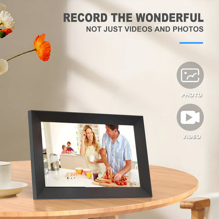 WiFi Digital Photo Frame - 10.1-Inch Touchscreen, Auto-Rotate, Slideshow