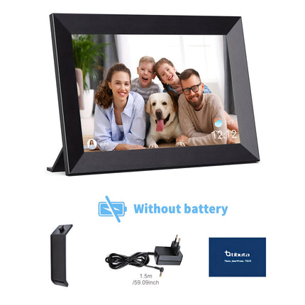 WiFi Digital Photo Frame - 10.1-Inch Touchscreen, Auto-Rotate, Slideshow