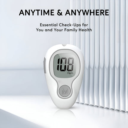 Digital Blood Glucose Monitor - Compact At-Home Testing Kit with Memory