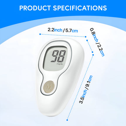 Digital Blood Glucose Monitor - Compact At-Home Testing Kit with Memory