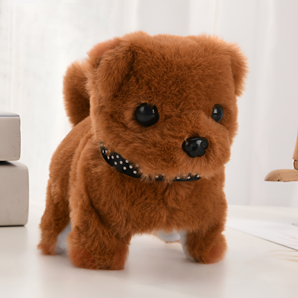 Interactive Robot Puppy Toy - Walks, Barks, Wags Tail, Plush Cover