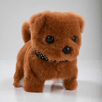 Interactive Robot Puppy Toy - Walks, Barks, Wags Tail, Plush Cover