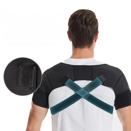Double Shoulder Compression Brace - Adjustable, Low-Profile Cross-Strap