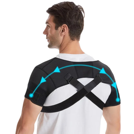 Double Shoulder Compression Brace - Adjustable, Low-Profile Cross-Strap