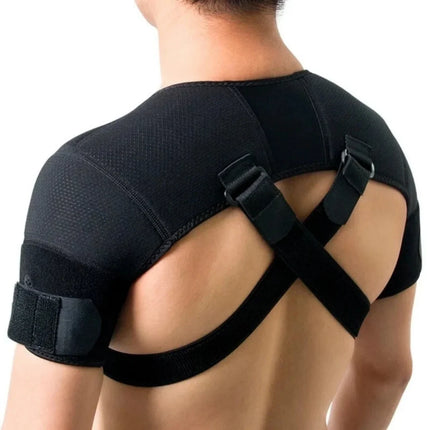 Double Shoulder Compression Brace - Adjustable, Low-Profile Cross-Strap