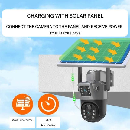 Wireless Security Camera - 4K, Solar Powered, 10x Zoom, Night Vision