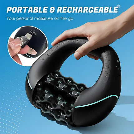 Electric Rolling Muscle Massager - Adjustable, Portable Roller Design
