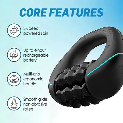 Electric Rolling Muscle Massager - Adjustable, Portable Roller Design
