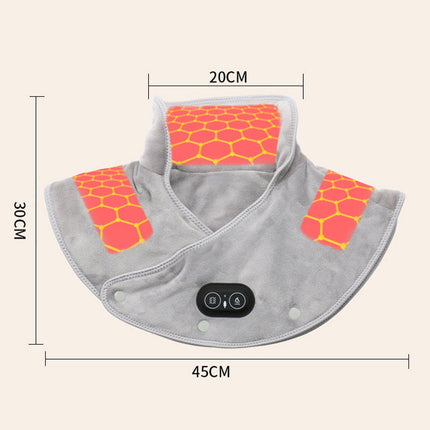 Electric Heating Pad for Neck and Shoulders with Soothing Vibration