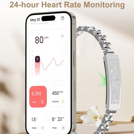 Elegant Fitness Tracker Bracelet - Heart Rate, Sleep & Activity Band