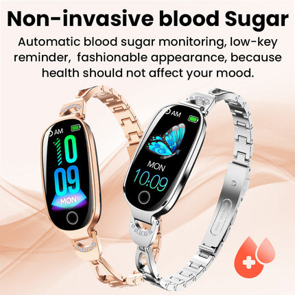Elegant Diamond Smartwatch - Luxury Design, Fitness & Wellness Tracking