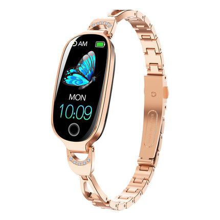 Elegant Diamond Smartwatch - Luxury Design, Fitness & Wellness Tracking