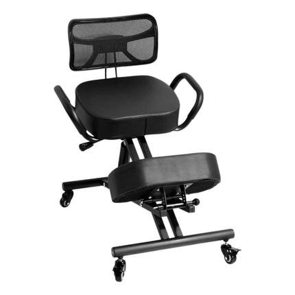Ergonomic Kneeling Chair with Backrest - Sturdy Steel Frame, Padded Seat