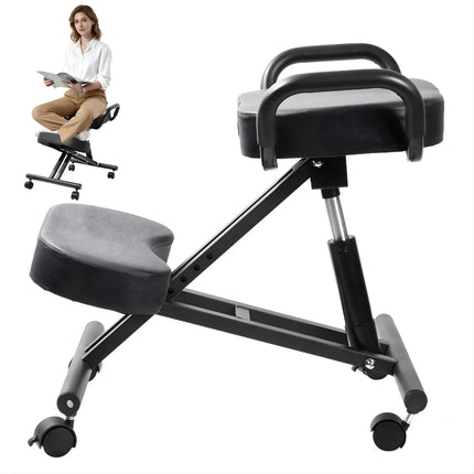 Kneeling Office Chair with Armrest - Ergonomic Seating, Office Comfort