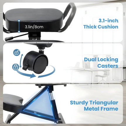 Kneeling Office Chair with Armrest - Ergonomic Seating, Office Comfort