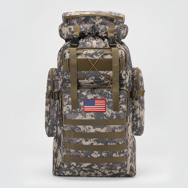 Large Capacity Tactical Hiking Backpack - Durable, Zippered Gear Daypack