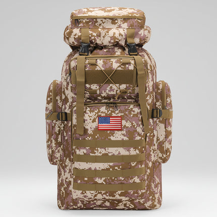 Large Capacity Tactical Hiking Backpack - Durable, Zippered Gear Daypack