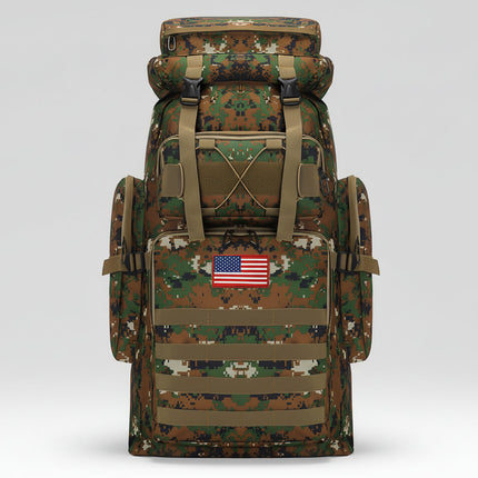 Large Capacity Tactical Hiking Backpack - Durable, Zippered Gear Daypack