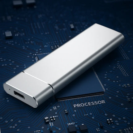 External Hard Drive - 500GB Aluminum Portable Storage for Mac & Linux