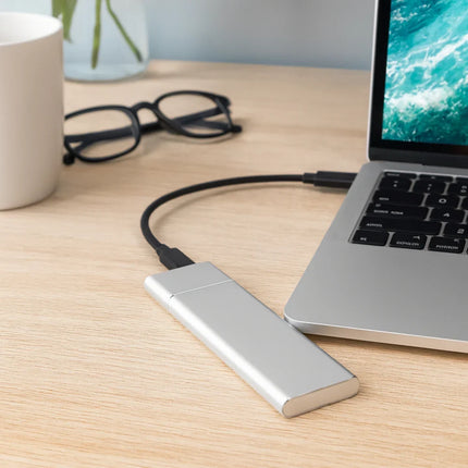 External Hard Drive - 500GB Aluminum Portable Storage for Mac & Linux
