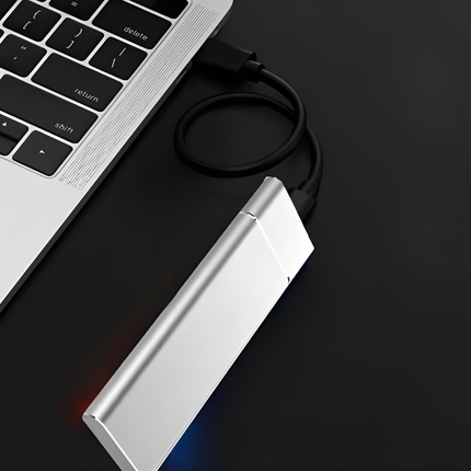 External Hard Drive - 500GB Aluminum Portable Storage for Mac & Linux