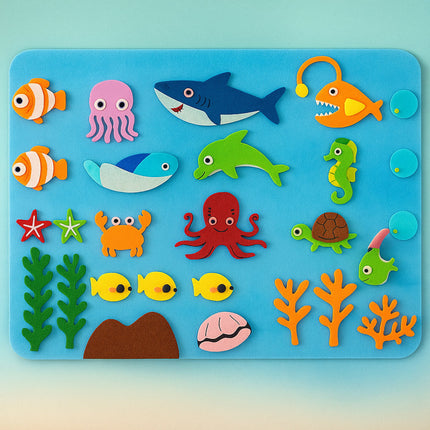 Wall-Mounted Felt Story Board - Interactive Scenes for Ages 2-5
