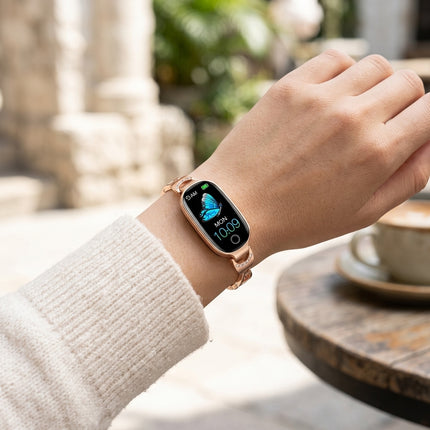 Elegant Diamond Smartwatch - Luxury Design, Fitness & Wellness Tracking