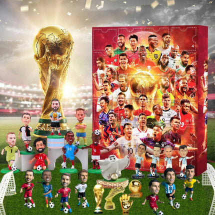 Football Figures Advent Calendar - 24 Day Countdown, Collectible Fan Set
