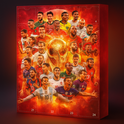 Football Figures Advent Calendar - 24 Day Countdown, Collectible Fan Set