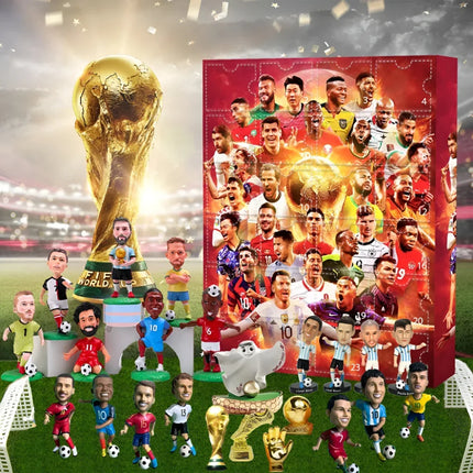Football Advent Calendar 2026 - 24-Door Figures Toy, Countdown Gift Set